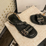 2023 Summer European Style Women's Leather Sandals