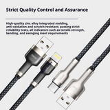 KP-318 Braided 65W Fast-Charging Data Cable Durable Overcharge Protection Type-C Compatible With Apple Android And Huawei
