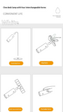 New 3-in-1 LED Magnetic Eye-Care Lamp For Student Dormitories