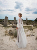 Round Collar Gauze Embroidered One-piece Dress Wedding Dress