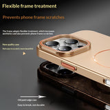 Magnetic Phone Case With A Gold-finish Thin Ring Compatible With The 17 Pro Max