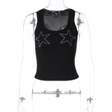 Women's Slim-fit Solid-color Rhinestone-embellished Versatile Top