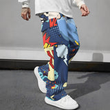 Pink Camo Cargo Pants Printed Design Trendy Casual Loose-Fit Versatile And Breathable Trousers