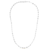 14k White Gold Necklace with Polished Circles