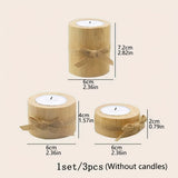 Elegant Wooden Candlesticks Set – Handcrafted Rustic Decor