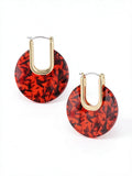 Inc Large Gold-Tone Resin Hoop Earrings