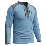 Mens Color-Block Long-Sleeve Sports Sweatshirt