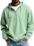 Mens Long-Sleeve Hooded Jacket Loose-Fit Casual Sweatshirt