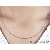 14k Rose Gold Diamond Cut Cable Link Chain 1.3mm