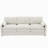 Cozy Upholstered 3-Seater Sofa with Plush Double Cushion and Ergonomic Design