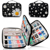 Sambois Watch Band Organizer Case for Apple Watch Band Portable Watch Band Holder Organizer for 35 Watch Straps Travel Watch Band Storage Bag for iWatch Band Pin and Other Accessories (Daisy)
