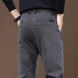 Chaolunbu Mens Light Mature Casual Pants Straight