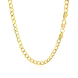 4.4mm 10k Yellow Gold Curb Chain