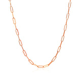 14K Rose Gold Delicate Paperclip Chain (2.1mm)