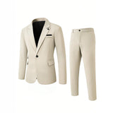 Mens Light Business Evening Suit