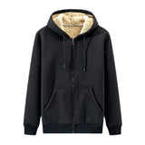 Zipper Sweater Men's Lamb Wool Hooded Jacket