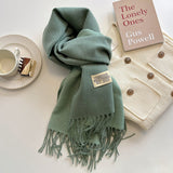 Double-sided Artificial Cashmere Scarf Women's Winter Warm Couple
