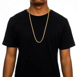 18K Solid Gold 4mm Rope Chain