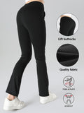 4pcs High-Waisted Flare Sharkskin Leggings – Slim Fit, Lightweight & Sculpting Yoga Pants