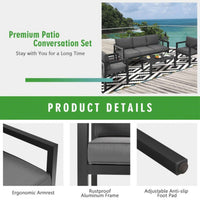 Premium Outdoor Aluminum Furniture Set For Backyard & Poolside, 4PCS (SAK73532)
