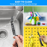 4TH Multi-Purpose Hard Bristle Crevice Cleaning Brush -Deep Reach Gap Cleaning Tool for Household Use -Versatile, Durable, Thin Brush to Clean Tight Spaces -4 Pcs, Black
