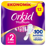 Orkid Platinum Sanitary Pads Long Size 12 Count