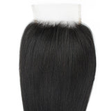 Yaki Straight 4x4 Transparent Lace Human Hair Closure