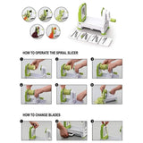 5-Blade Vegetable White Spiralizer and Slicer