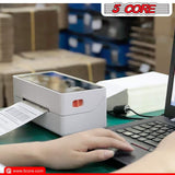 5 Core 4"x6" Direct Thermal Shipping Label 16Pk 4x6 Roll Direct 250/paper Sticker/Perforated White Mailing Labels, Commercial Grade, Premium Adhesive, Works w Most Thermal Printers- DTL 16PK