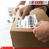 5 Core 4"x6" Direct Thermal Shipping Label 16Pk 4x6 Roll Direct 250/paper Sticker/Perforated White Mailing Labels, Commercial Grade, Premium Adhesive, Works w Most Thermal Printers- DTL 16PK