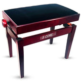 5 Core Adjustable Piano Bench Thick 3.25" Solid Wood Keyboard Stool Heavy Duty Musician Chair