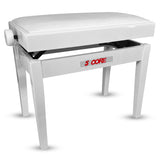 5 Core Adjustable Piano Bench Thick 3.25" Solid Wood Keyboard Stool Heavy Duty Musician Chair