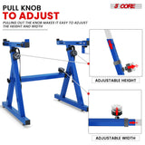 5 CORE Keyboard Stand Riser Z Style Height Width Adjustable Portable Heavy Duty Music Stands Holder for Kids and Adults Fits 54 to 88 Key Electric Pianos - KS Z1 BLU HD