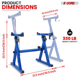 5 CORE Keyboard Stand Riser Z Style Height Width Adjustable Portable Heavy Duty Music Stands Holder for Kids and Adults Fits 54 to 88 Key Electric Pianos - KS Z1 BLU HD