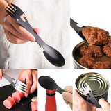 5-in-1 Multifunctional Stainless Steel Fork Knife Spoon Bottle Opener