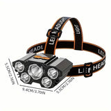 5 LED Headlamp High Lumens Super Bright Outdoor Headlight