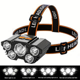 5 LED Headlamp High Lumens Super Bright Outdoor Headlight