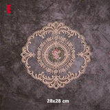 5-Pack: 3 Styles Vintage Lace Embroidery Placemat