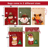 5-Pack: Drawstring Christmas Bags