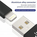 5-Pack: Heavy Duty Braided iPhone Lightning USB Cable Charger Cords