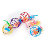 5-Pack: Pet Cat Kitten Playing Mouse Ball Cage