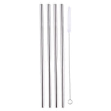 5-Pack: Stainless Steel Bend Or Straight Drinking Straws