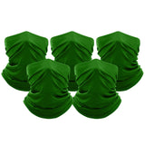 5-Pack: Unisex Moisture Wicking Gaiter Face Neck Scarf Bandanna