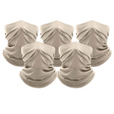 5-Pack: Unisex Moisture Wicking Gaiter Face Neck Scarf Bandanna