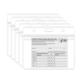 5-Pack: Waterproof Clear Sleeve CDC Vaccination Card Immunization Record Holder