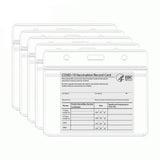 5-Pack: Waterproof Clear Sleeve CDC Vaccination Card Immunization Record Holder