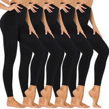 5-Pack: Women’s Fleece Lined High Waist Leggings
