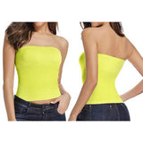 5-Pack: Women's Seamless Long Length Bandeau Bra Tops Tube Tops