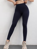5 Pack Women's Solid Color Hip-raising High-waisted V-back Waist Seamed Yoga Fitness Tights, Women-Butt Lift High Waisted Tummy Control Yoga Pants-Workout Running Leggings