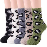 5-Pair: Womens Fuzzy Socks Winter Slipper Socks